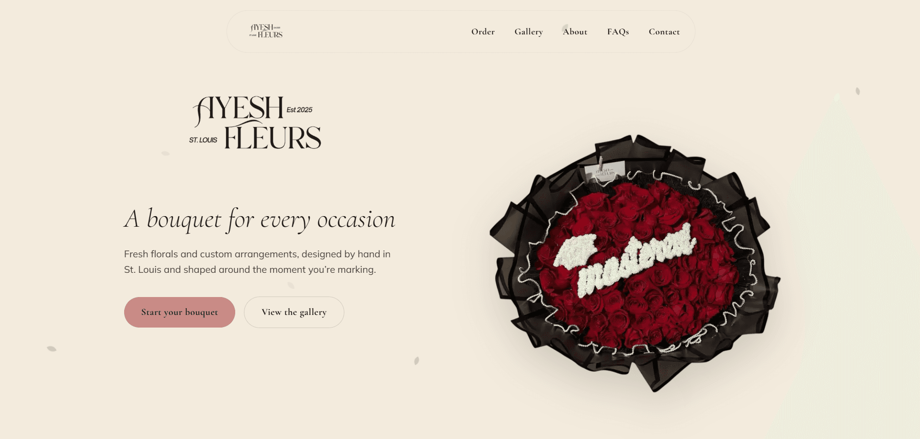Ayesh Fleurs homepage