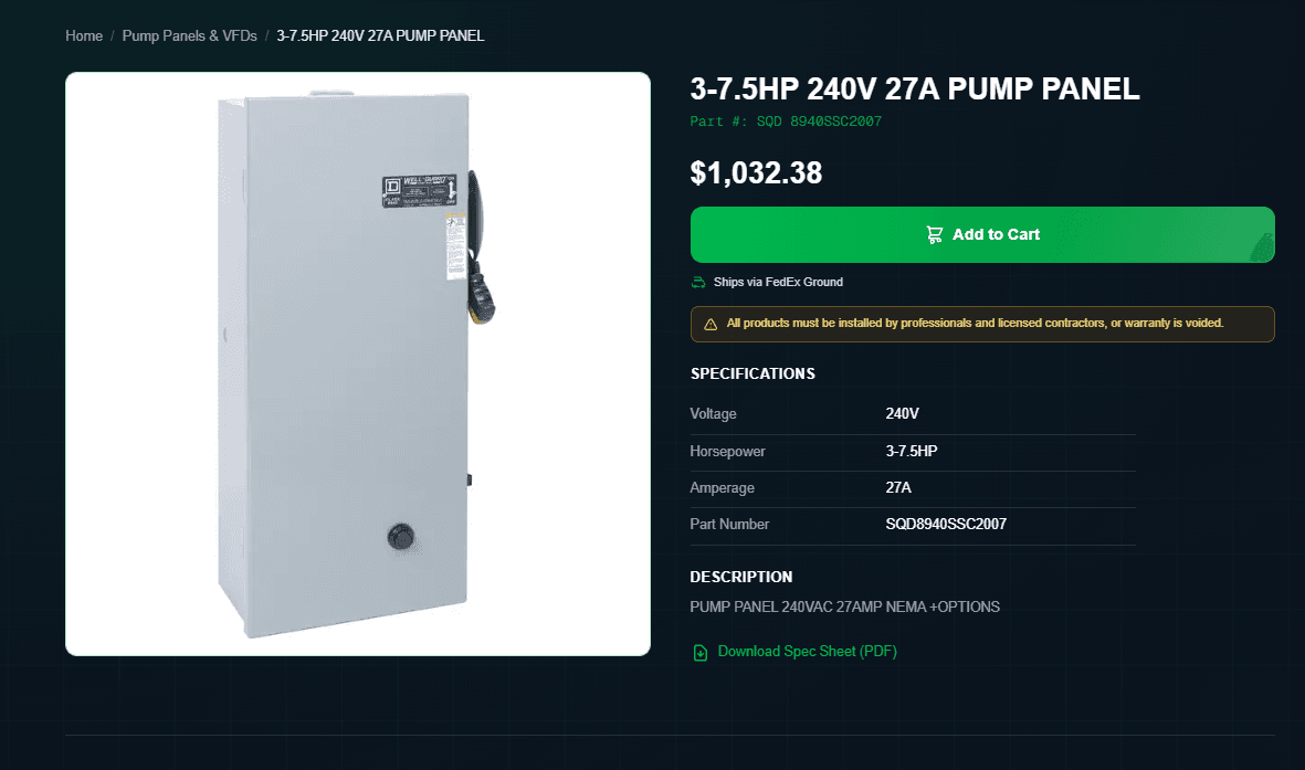 Empire AG Solutions flowmeters category page with filters