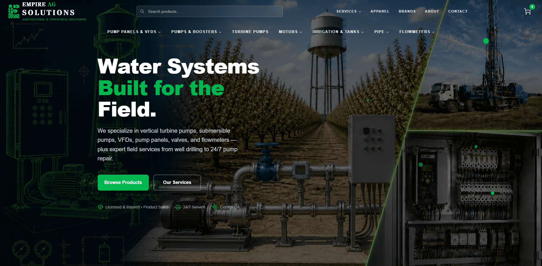 Empire AG Solutions homepage